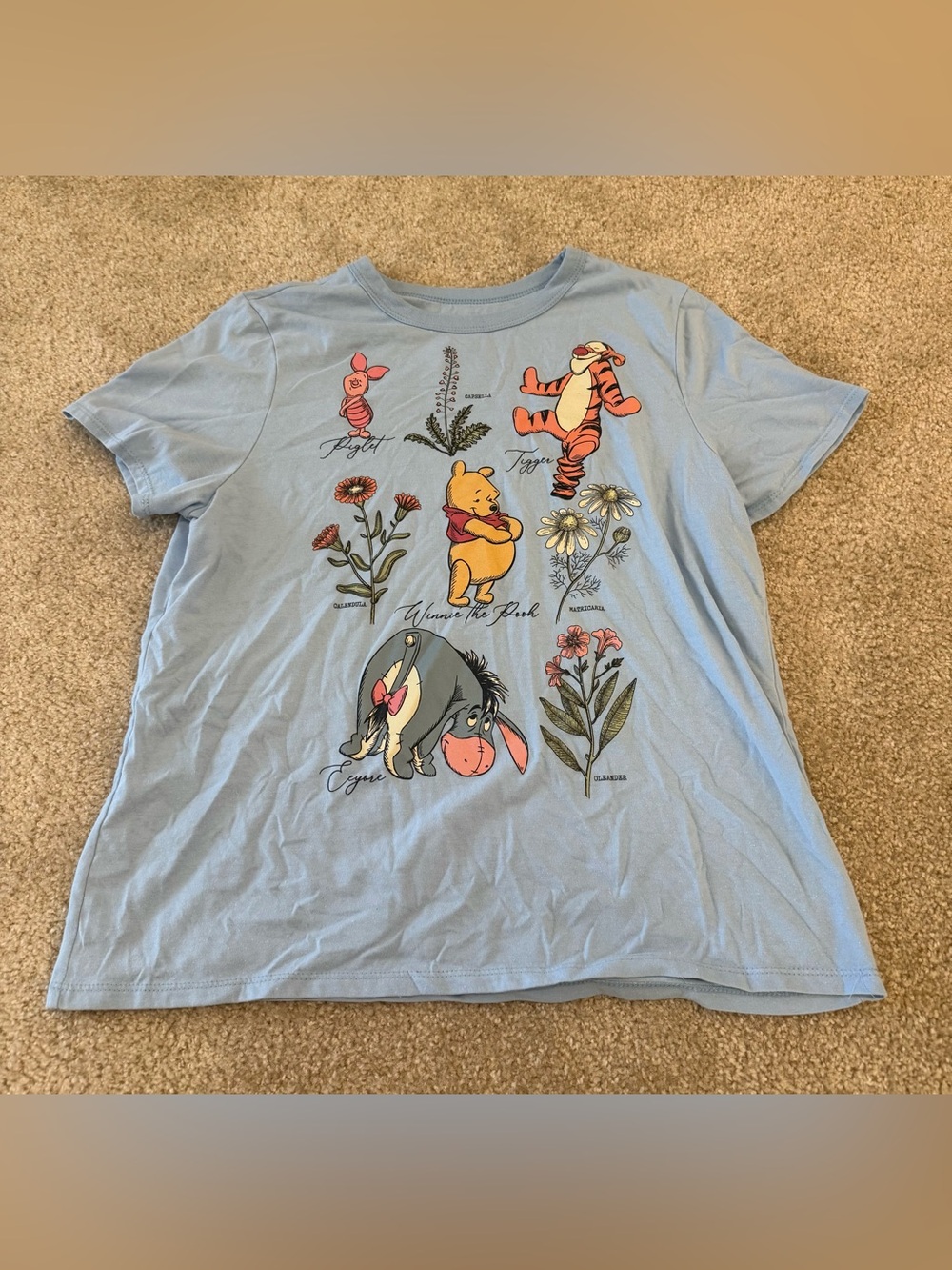 Disney winnie the pooh comfy blue t shirt
